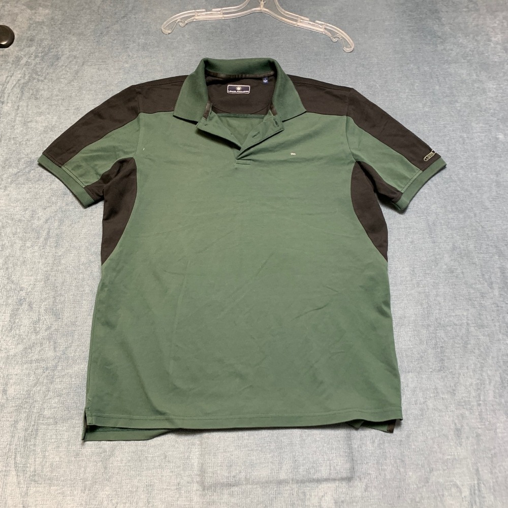 Louis Philippe Golf Leisure Polo Shirt Mens Large Green Black Tennis Performance